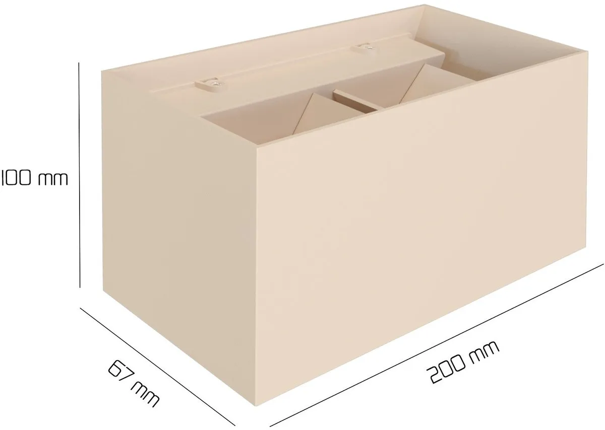 Ledvion 4x LED Wandlamp 9,5W 3000K IP54 Tweezijdig Beige - afbeelding 6 van 6