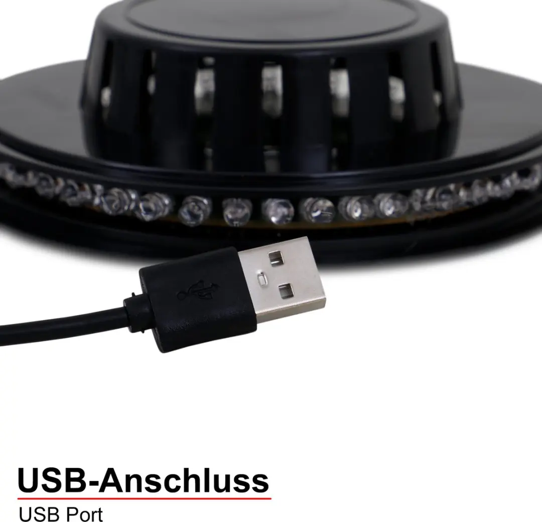 Briloner LED Lichtrad 2341-048 - Muzieksensor - Zwart - afbeelding 2 van 4