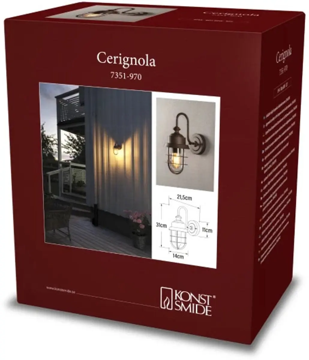 Konstsmide Cerignola Buitenwandlamp 7351-970 - Roestbruin - afbeelding 2 van 4