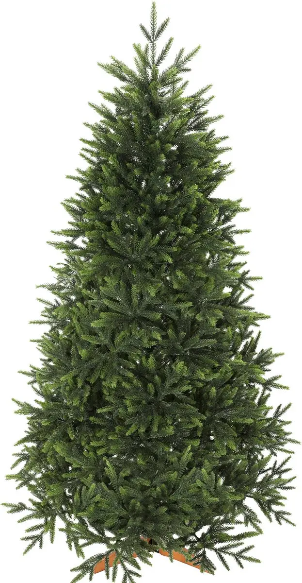 HOMCOM Kunstkerstboom 210 cm Nordmannspar, kerstboom met 1008 realistische, bewe