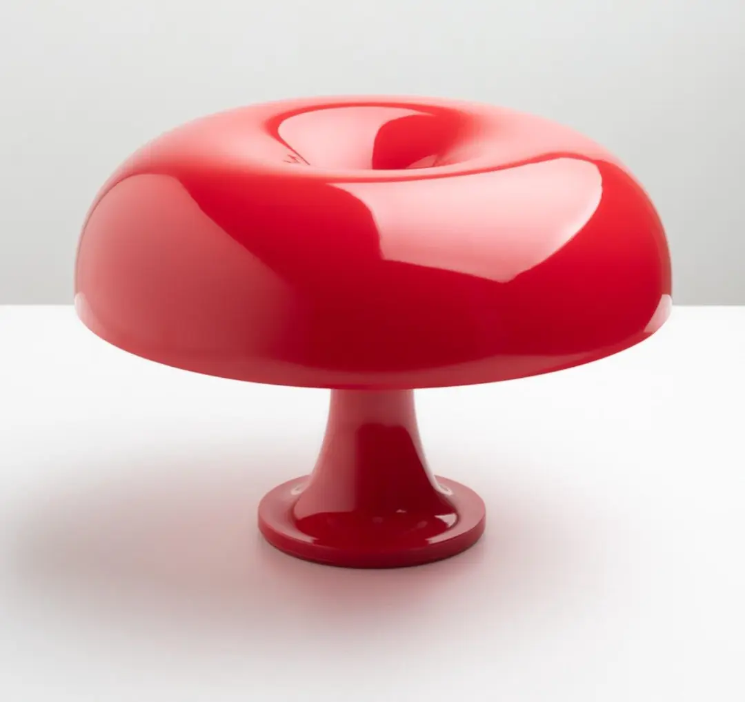 Artemide Nessino Tafellamp - Ø32cm - Rood - afbeelding 3 van 6