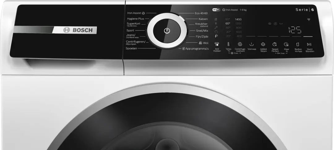 Bosch WGN24405NL Serie 6 Wasmachine - 9kg - 1400 rpm - Wit - afbeelding 5 van 6