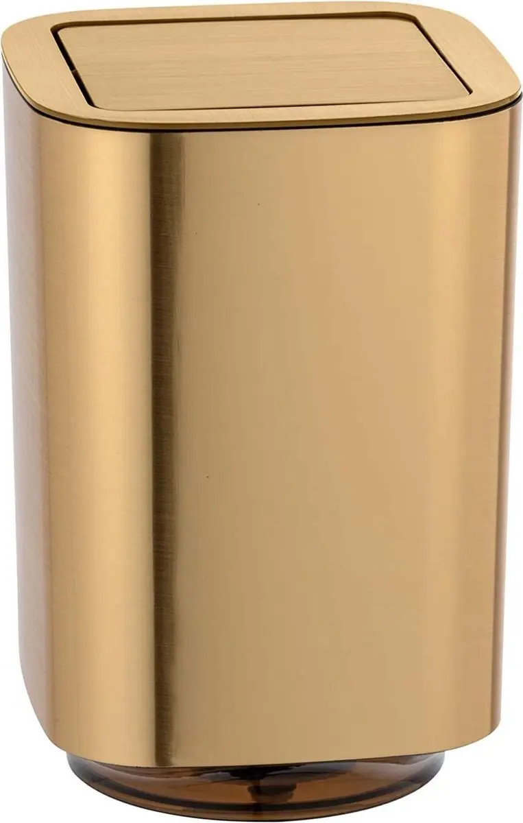 Wenko Auron Afvalemmer 5,5 liter - Goud - afbeelding 2 van 4