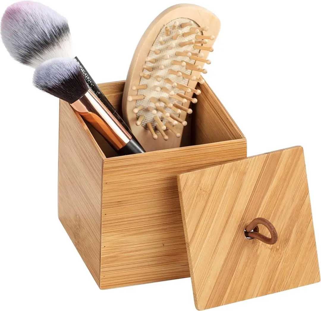 Wenko Terra Opbergdoos Bamboe - Ø9cm - Bruin - afbeelding 2 van 3