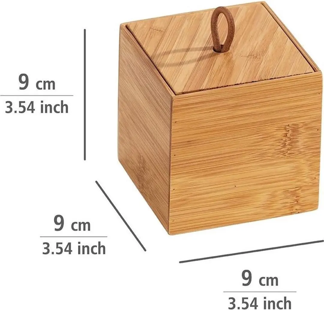 Wenko Terra Opbergdoos Bamboe - Ø9cm - Bruin - afbeelding 3 van 3