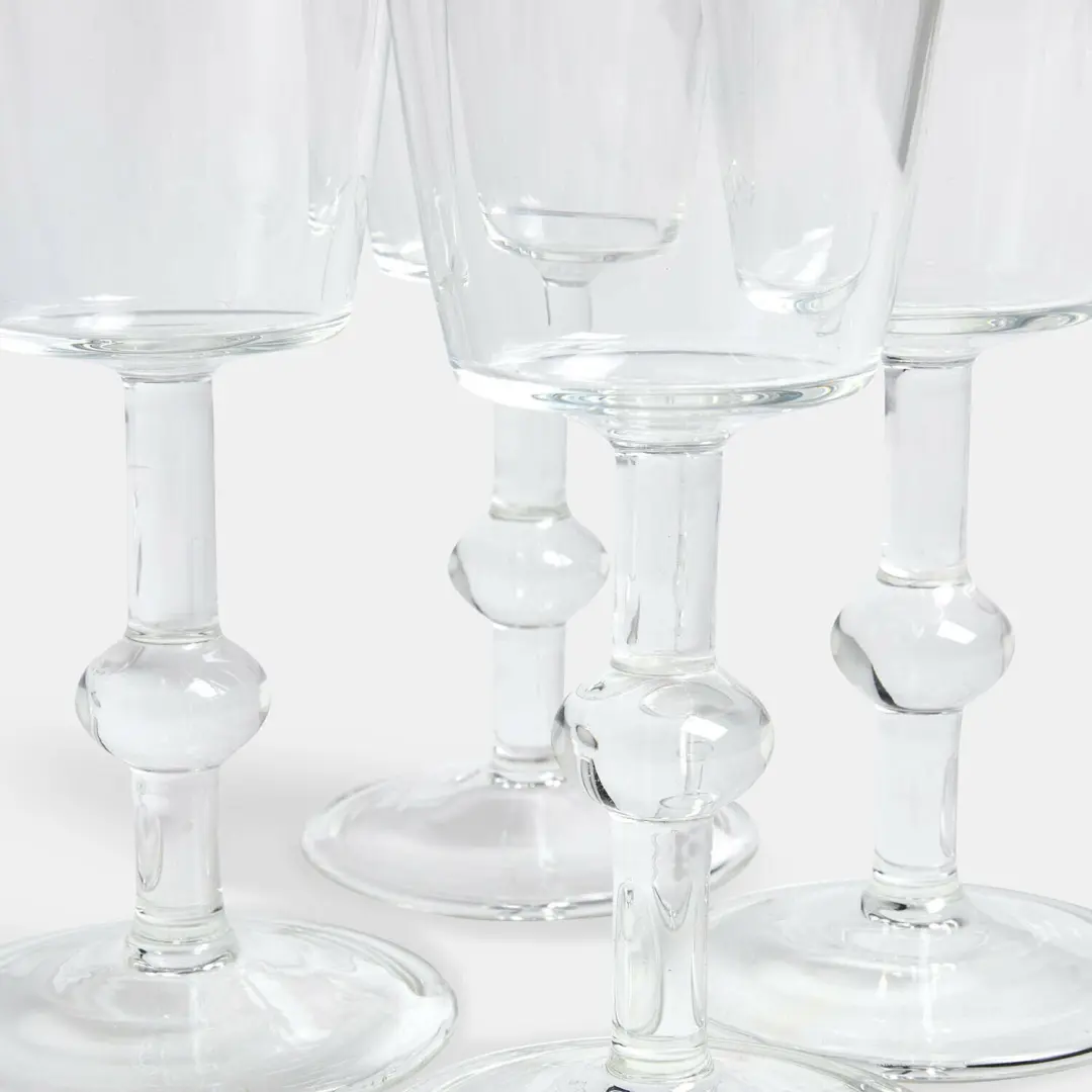 Loberon Dordonie Glas Set van 4 - Ø8cm - Helder - afbeelding 4 van 5