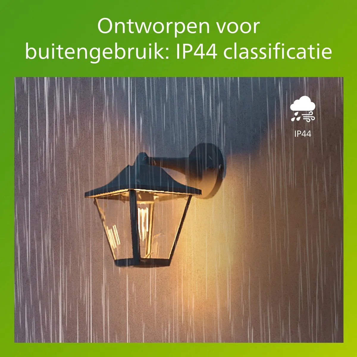 Philips Juli Wandlamp - Buitenverlichting - E27-fitting - Weerbestendig: IP44 - Zwart - Klassiek ontwerp