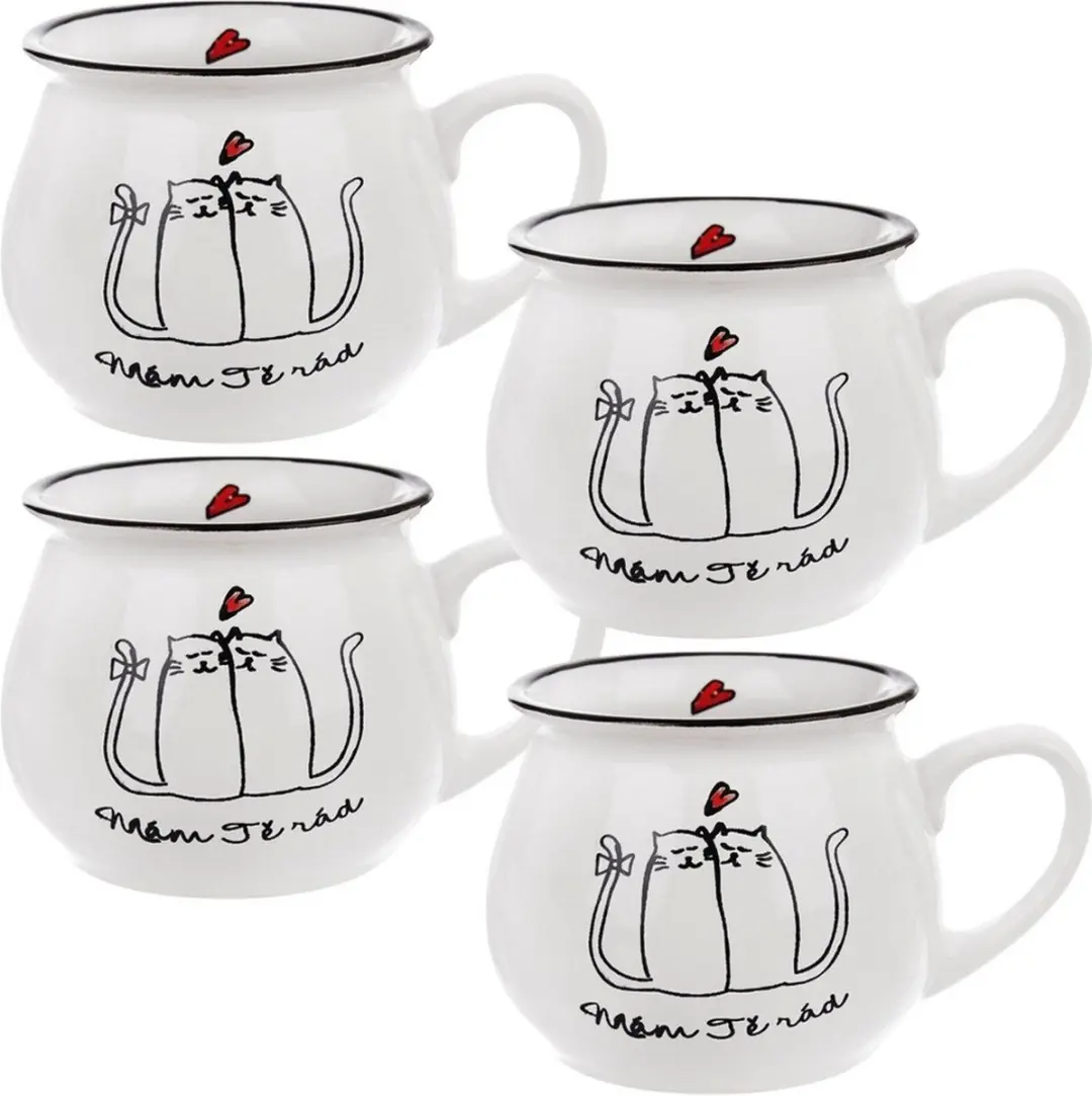 Mokken Keramiek 300 ml 4 stuks