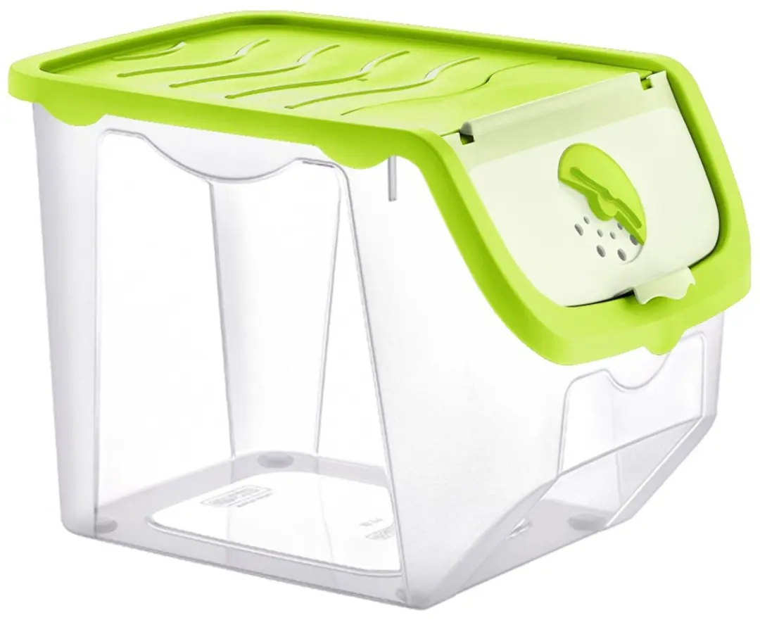Doos voor Groenten en Fruit met Deksel Groen 12 l