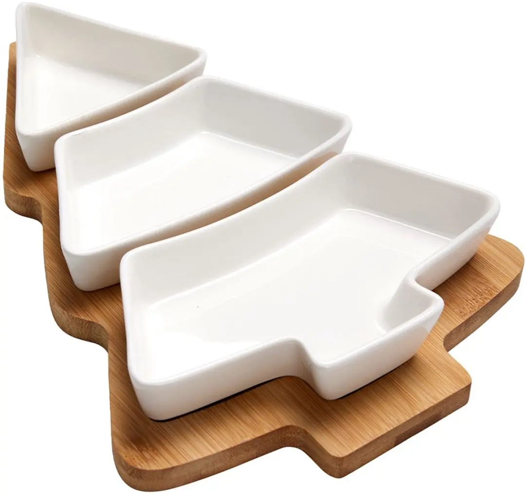 Excellent Houseware Serviesset Kerstboomvorm - 4 Delen - afbeelding 3 van 5