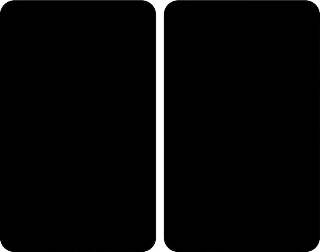 Wenko Afdekplaat Universal Black 30 X 52 Cm Zwart 2 Stuks