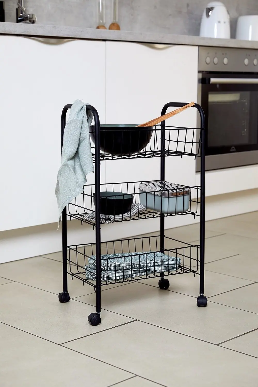 Wenko Florence Serveerwagen - Zwart - afbeelding 3 van 5