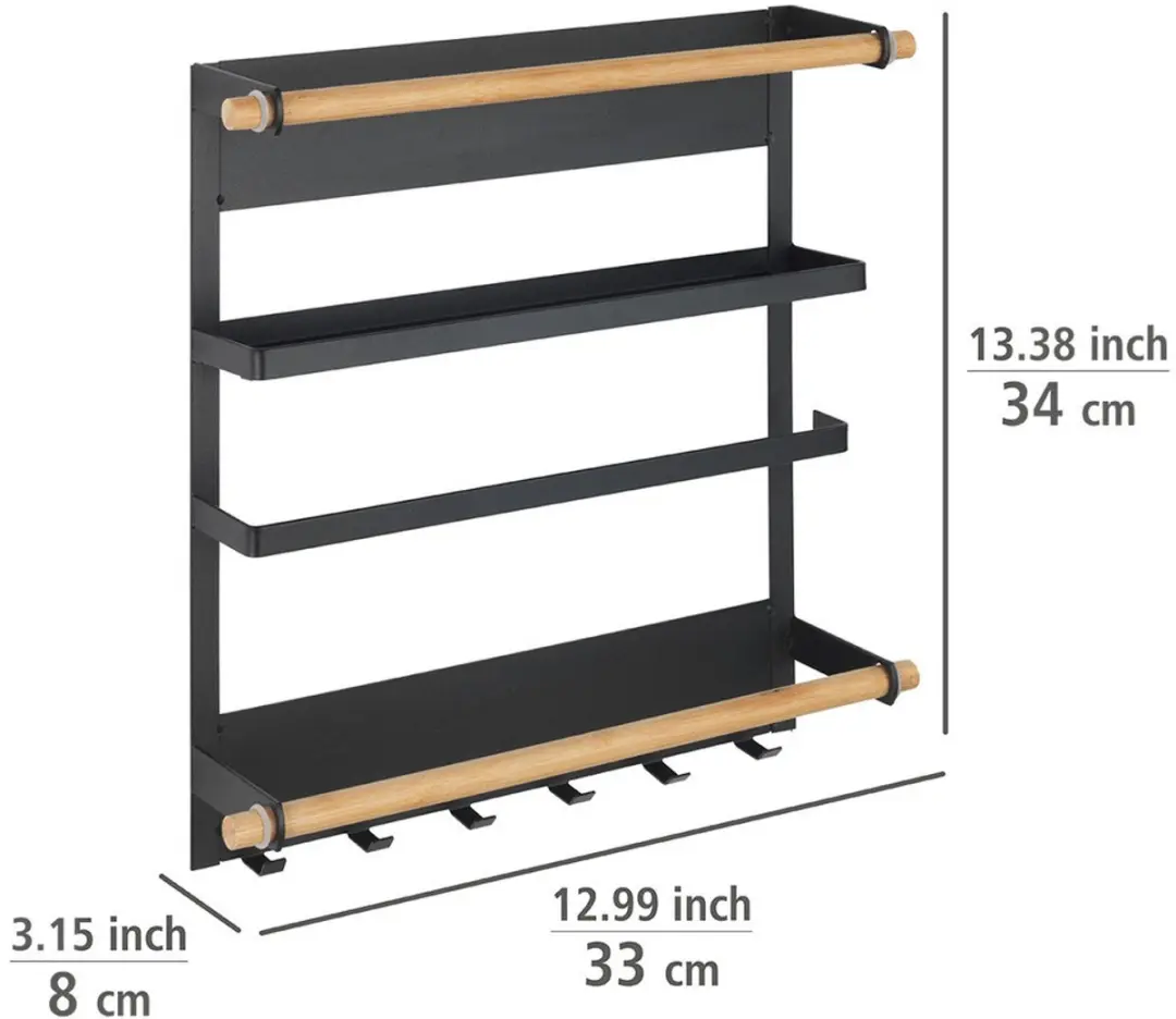 Wenko Magna Magnetisch Keukenrek - 33x34cm - Zwart - afbeelding 5 van 6