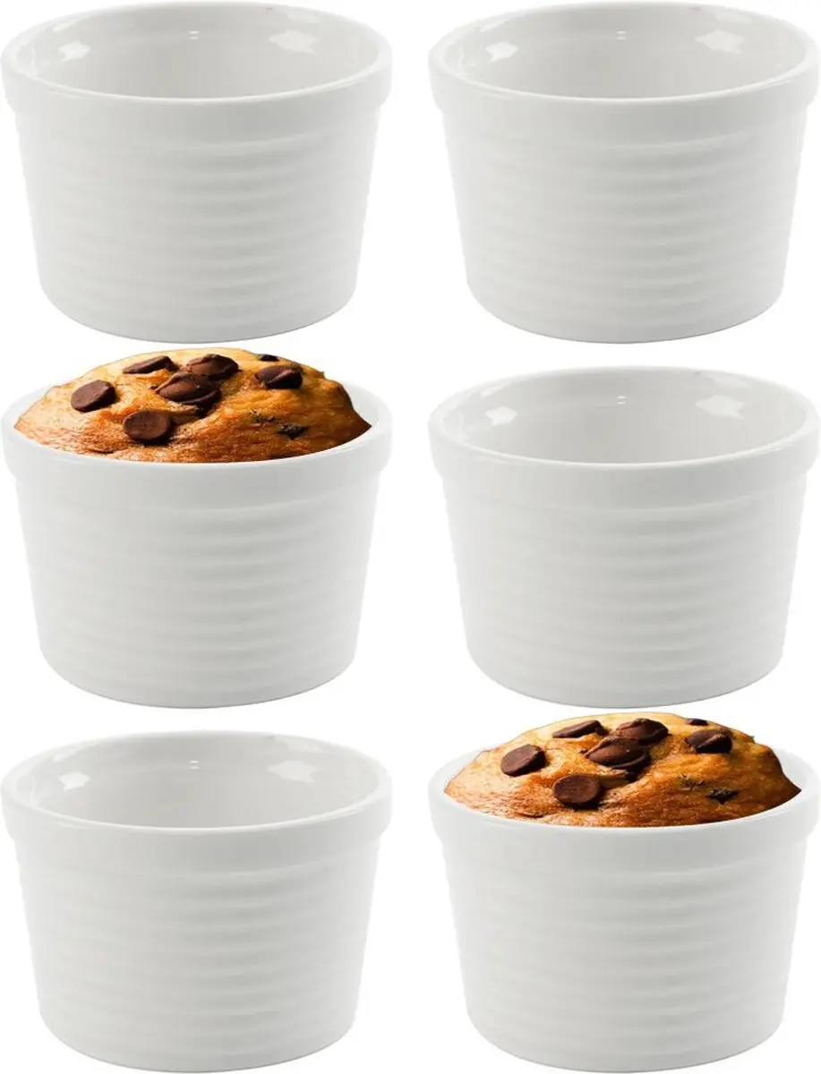 Creme Brulee Schaaltjes Porselein Wit 250 ml 6 stuks