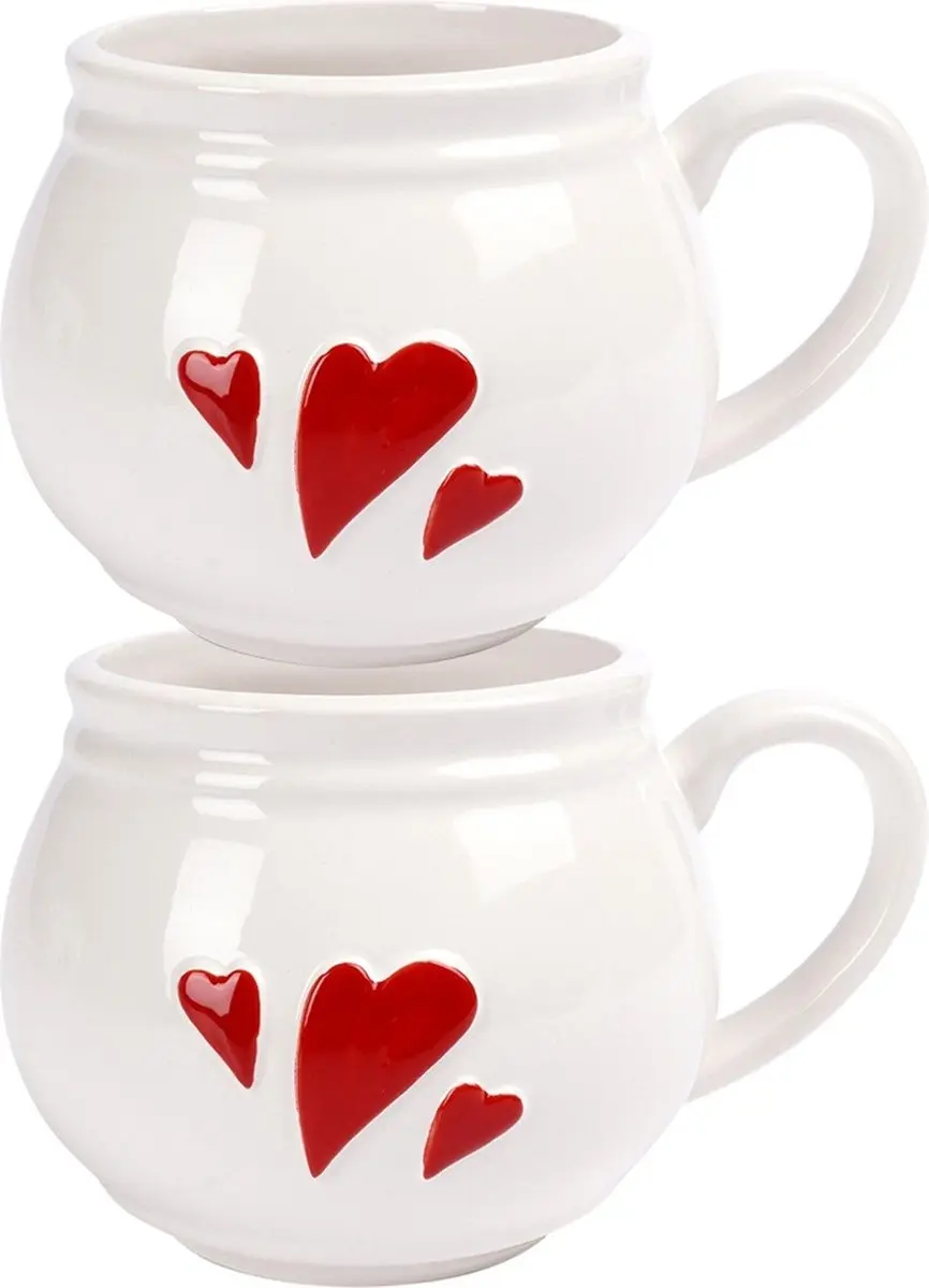 Mokken Keramiek HART 430 ml 2 stuks