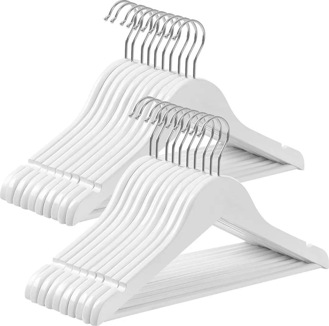 Kleerhanger voor kinderen van massief hout, 20 stuks, houten kleerhanger voor ki