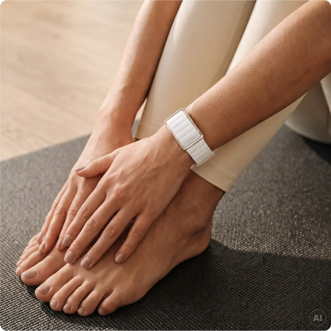 Polar Loop Health Band - Beige/Wit - S-M - afbeelding 5 van 6