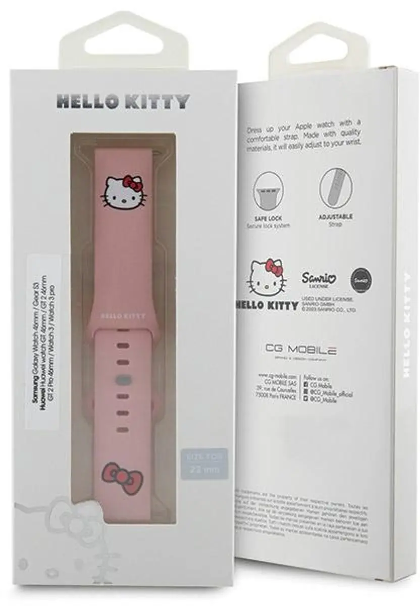 Hello Kitty Siliconen Horlogebandje 22mm - afbeelding 4 van 5