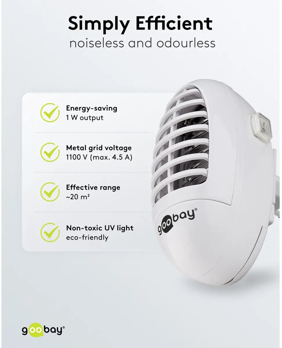 Goobay UV LED Insectenvanger 59813 - Wit - afbeelding 2 van 6