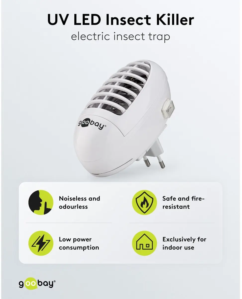 Goobay UV LED Insectenvanger 59813 - Wit - afbeelding 3 van 6