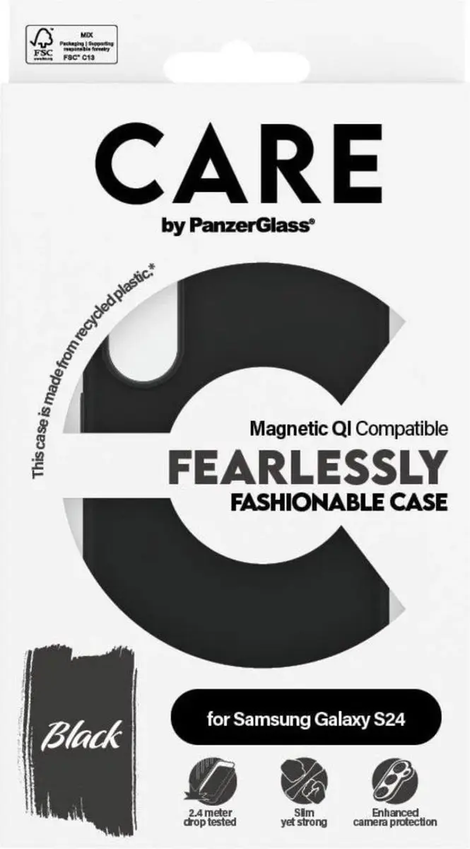 PanzerGlass CARE Fashionable Hoesje Galaxy S24 - Zwart - afbeelding 4 van 6