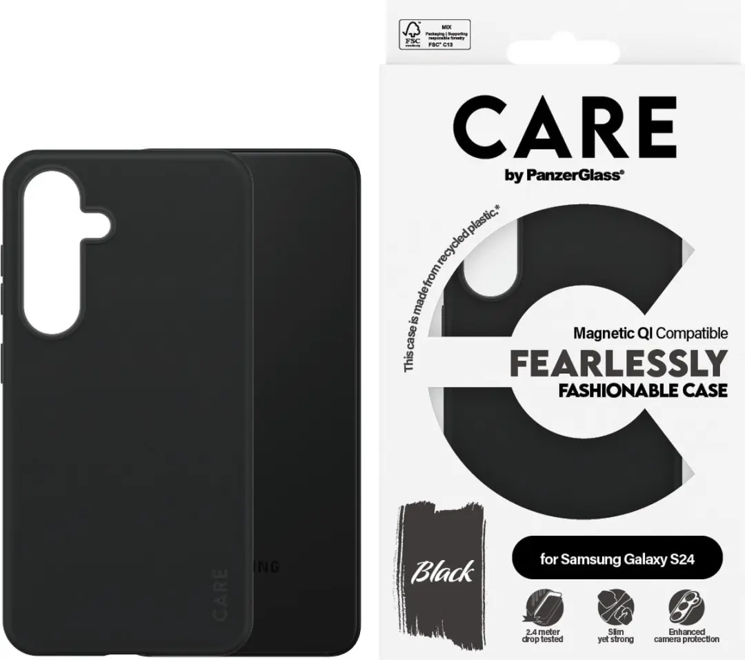 PanzerGlass CARE Fashionable Hoesje Galaxy S24 - Zwart - afbeelding 3 van 6