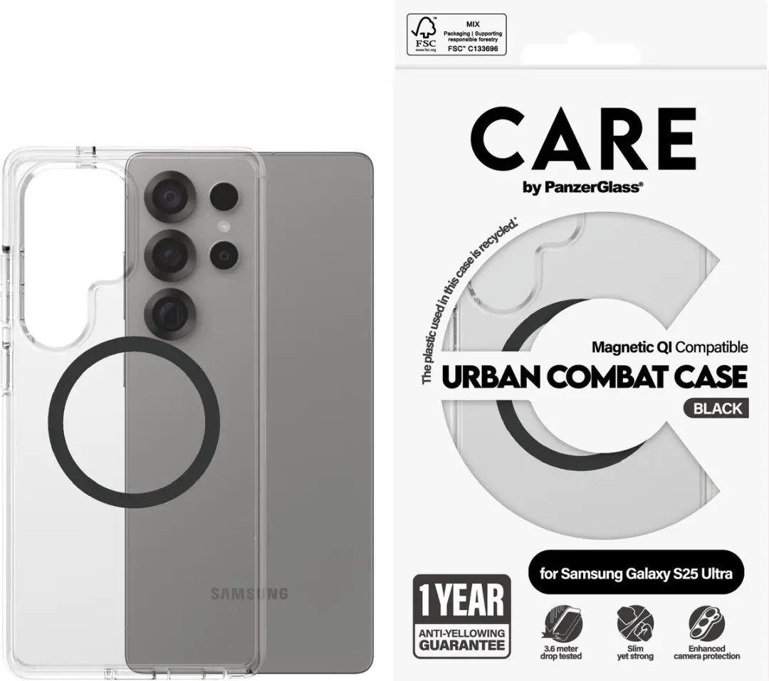 PanzerGlass CARE Urban Combat Hoes S25 Ultra - Transparant - afbeelding 4 van 6
