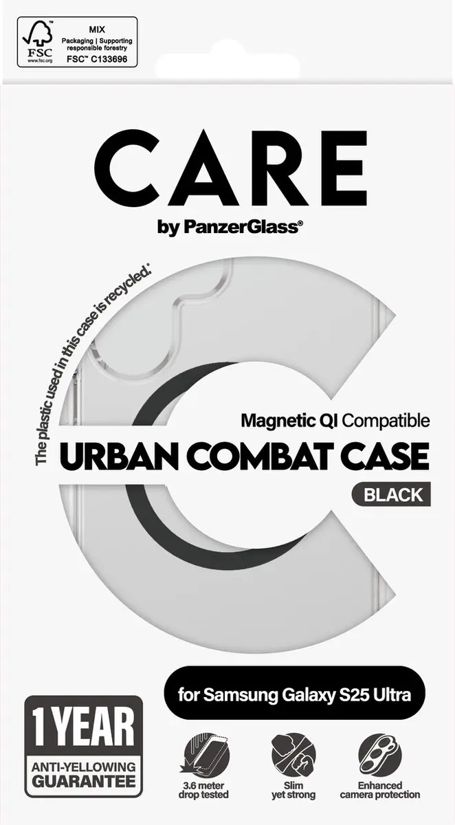 PanzerGlass CARE Urban Combat Hoes S25 Ultra - Transparant - afbeelding 3 van 6