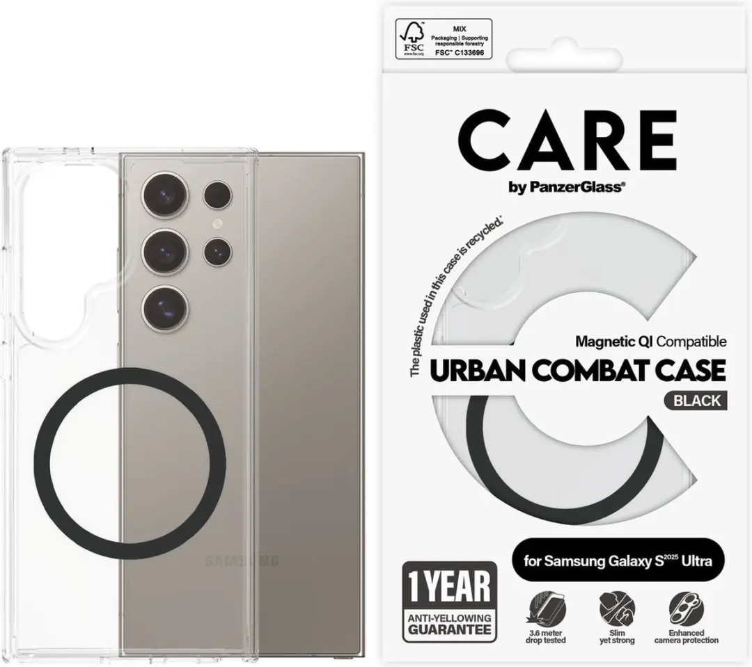 PanzerGlass CARE Urban Combat Hoes S25 Ultra - Transparant - afbeelding 5 van 6