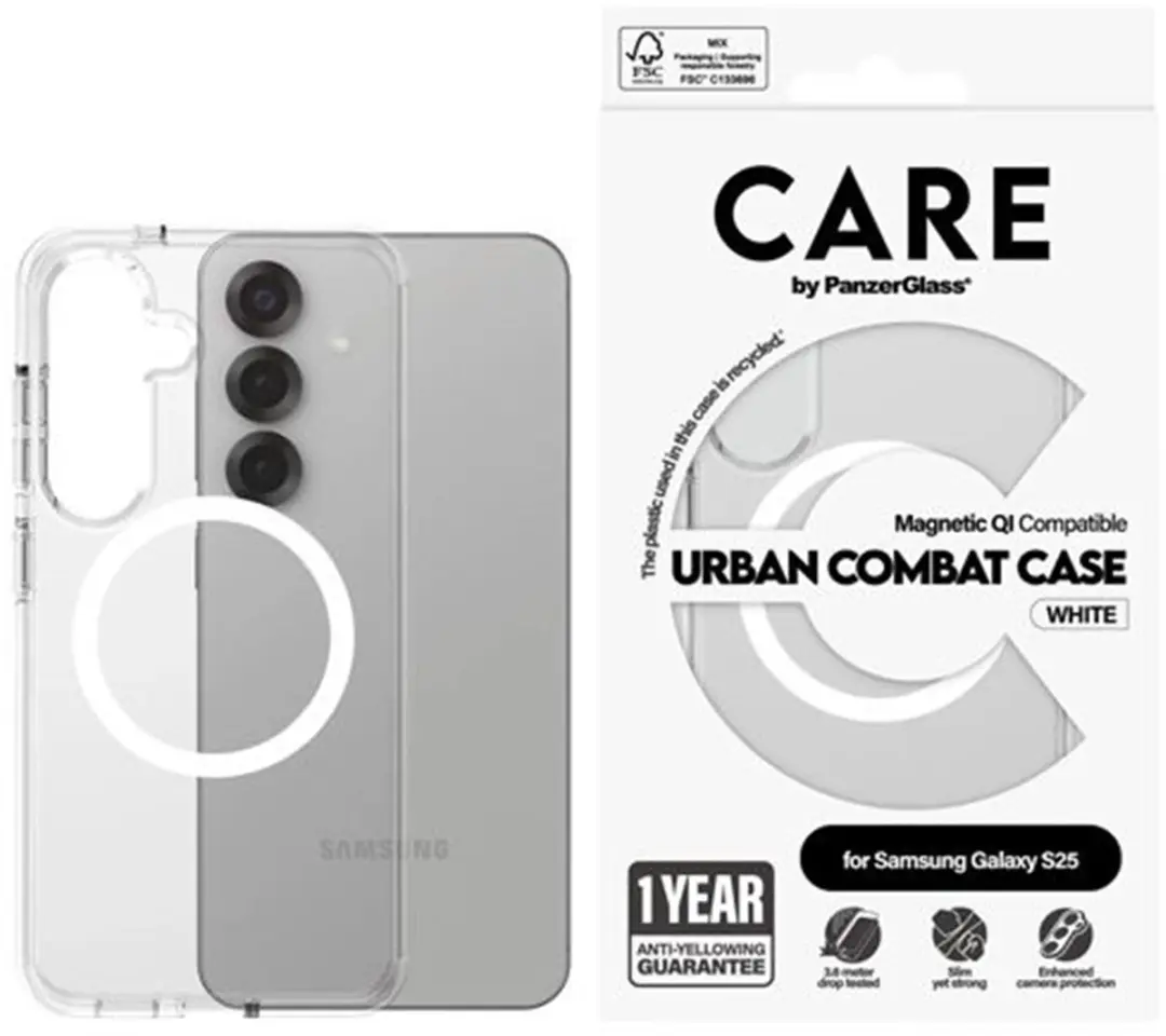 PanzerGlass Urban Combat Hoesje Galaxy S25 - Transparant - afbeelding 4 van 6