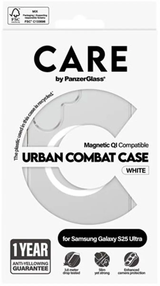 PanzerGlass CARE Urban Combat Hoesje Samsung Galaxy S25 Ultra - Transparant - afbeelding 5 van 6