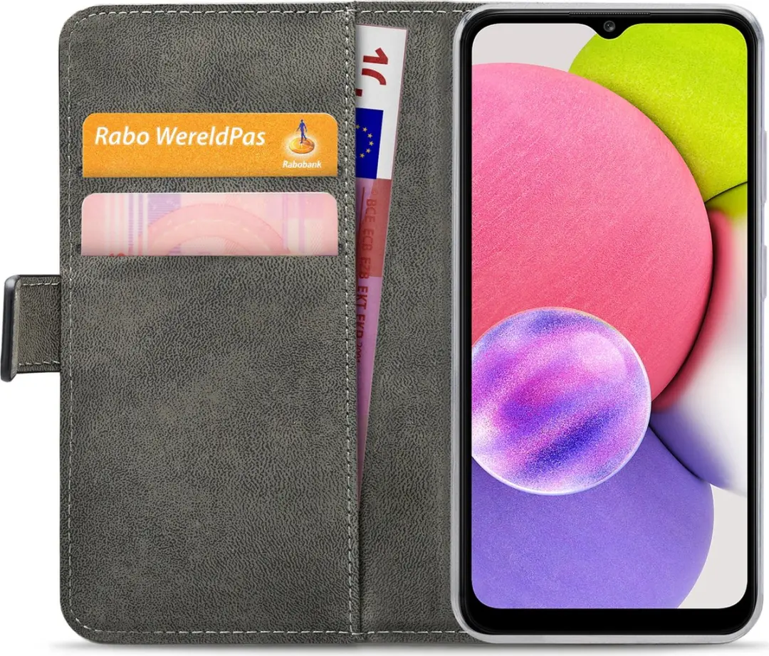 Mobilize Classic Gelly Wallet Hoesje Galaxy A03s - Zwart - afbeelding 3 van 6