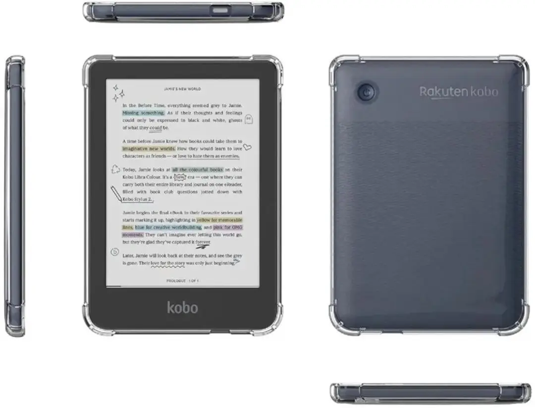 Kobo Clara Colour / Clara BW TPU Hoes - Transparant - afbeelding 3 van 6