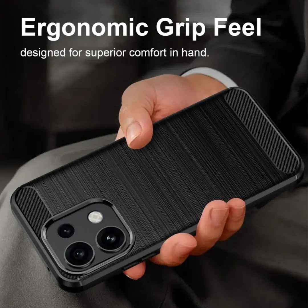 Oppo Reno 16 F Geborsteld TPU Hoesje - Zwart - afbeelding 5 van 6