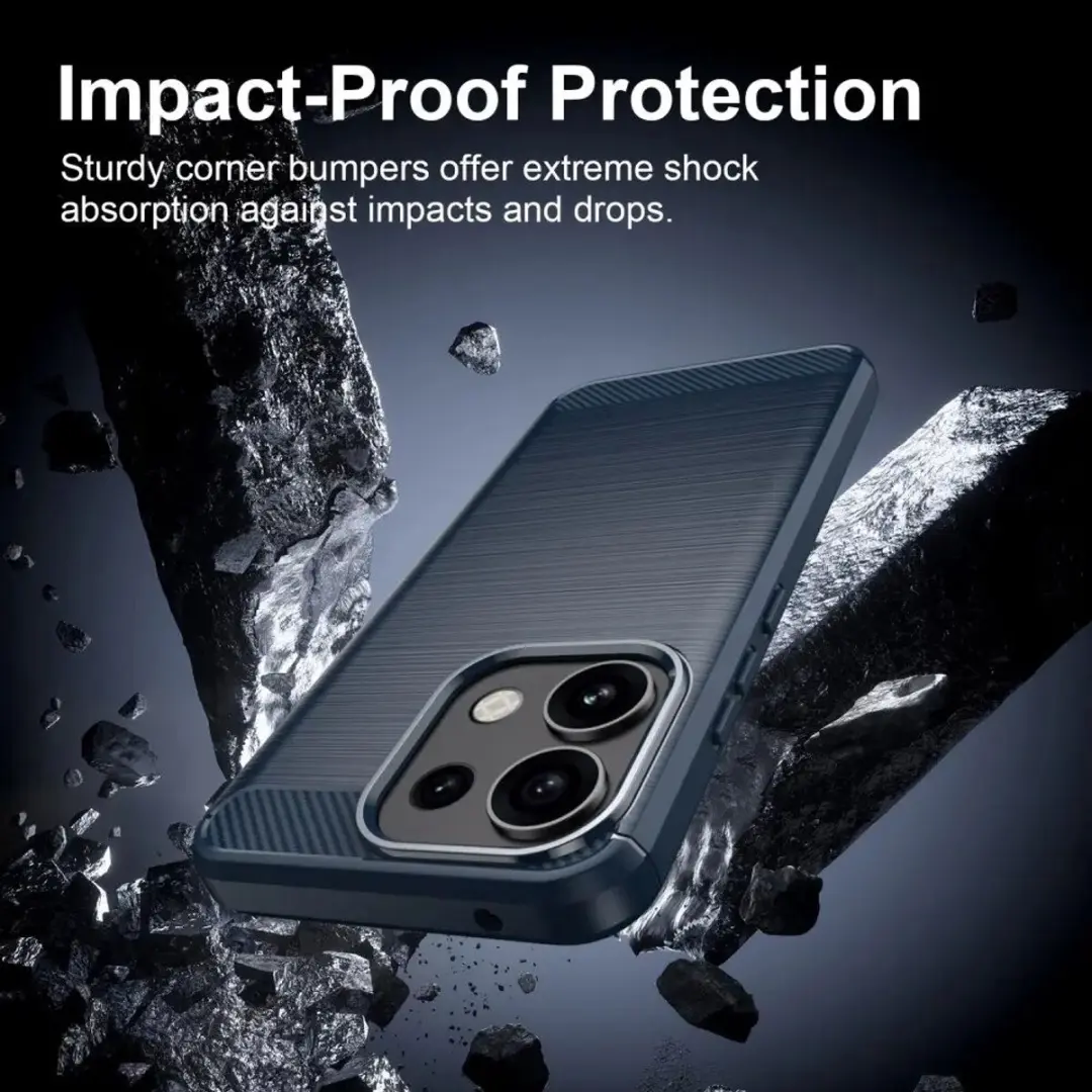 Oppo Reno 16 F Geborsteld TPU Hoesje - Blauw - afbeelding 5 van 6