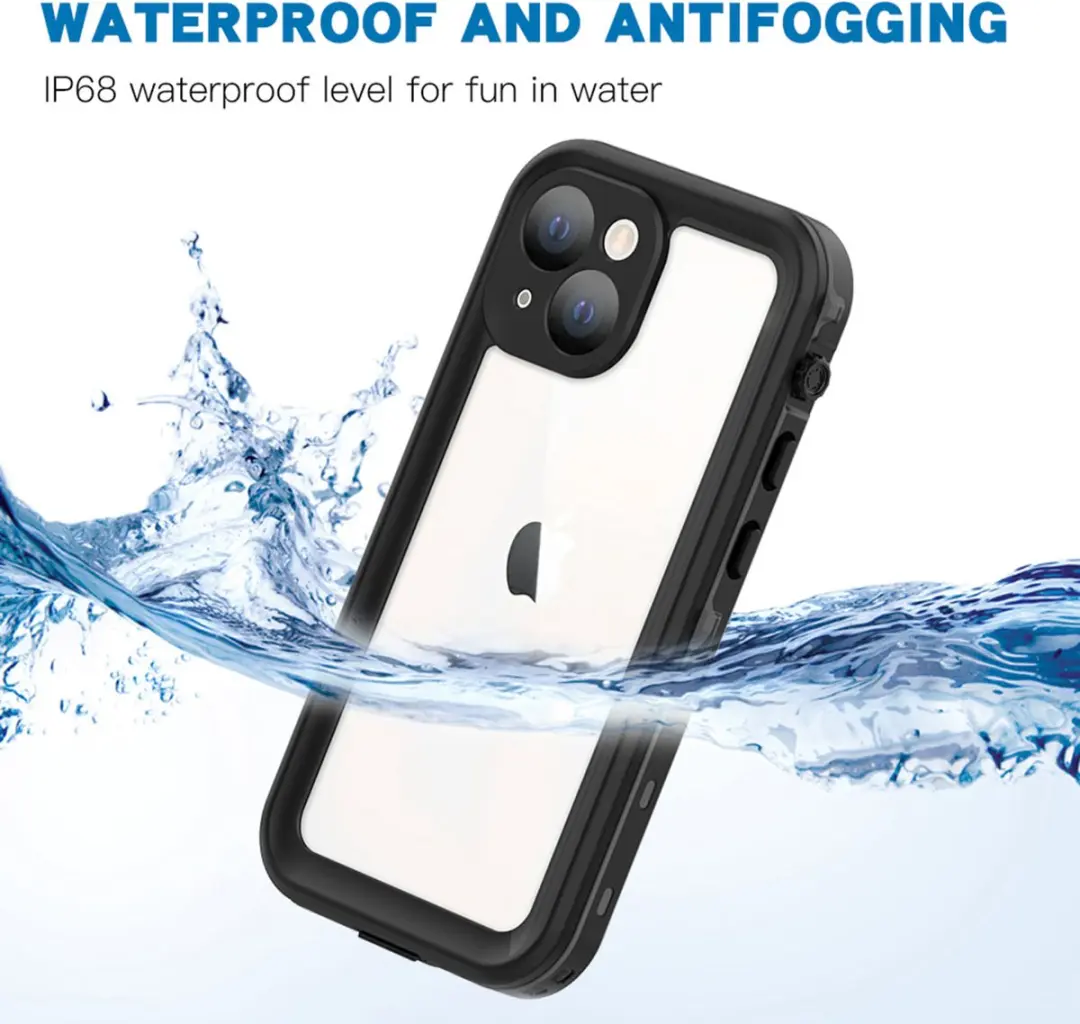 Redpepper Dot Plus Waterproof Backcover iPhone 13 Mini - Zwart - afbeelding 2 van 6