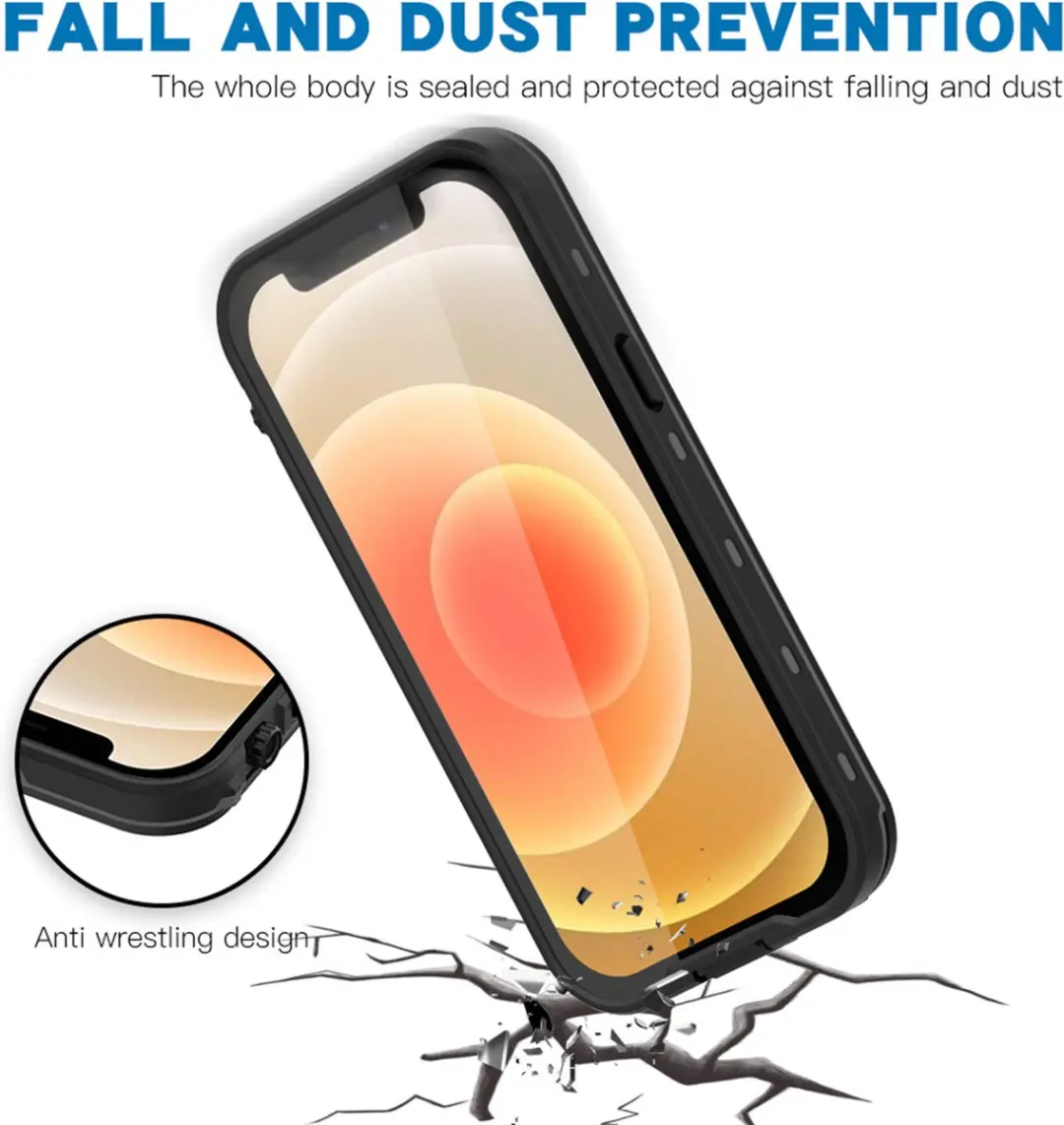 Redpepper Dot Plus Waterproof Backcover iPhone 13 Mini - Zwart - afbeelding 3 van 6