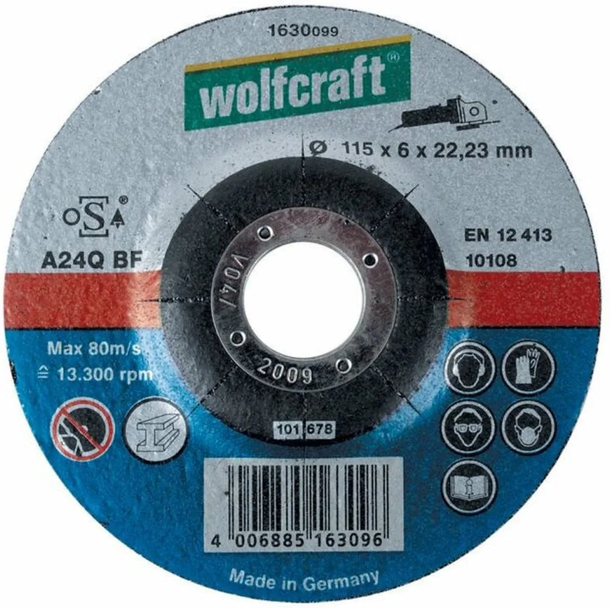 Wolfcraft Afbraamschijf Metaal 115mm - 22.23mm As - afbeelding 2 van 2