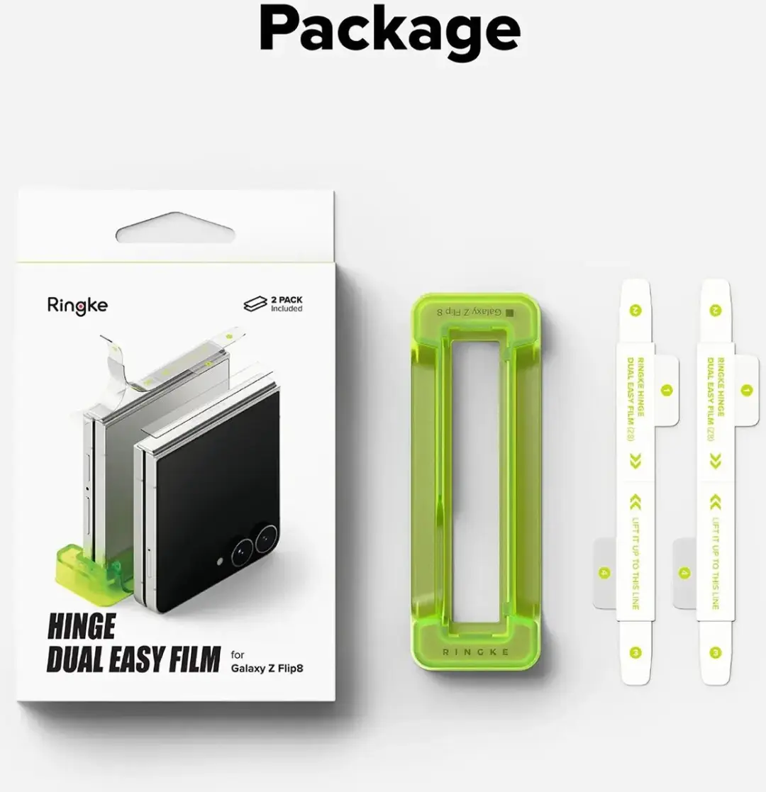 Ringke Scharnier Protector Samsung Galaxy Z Flip 8 - 2-Pack - afbeelding 4 van 6