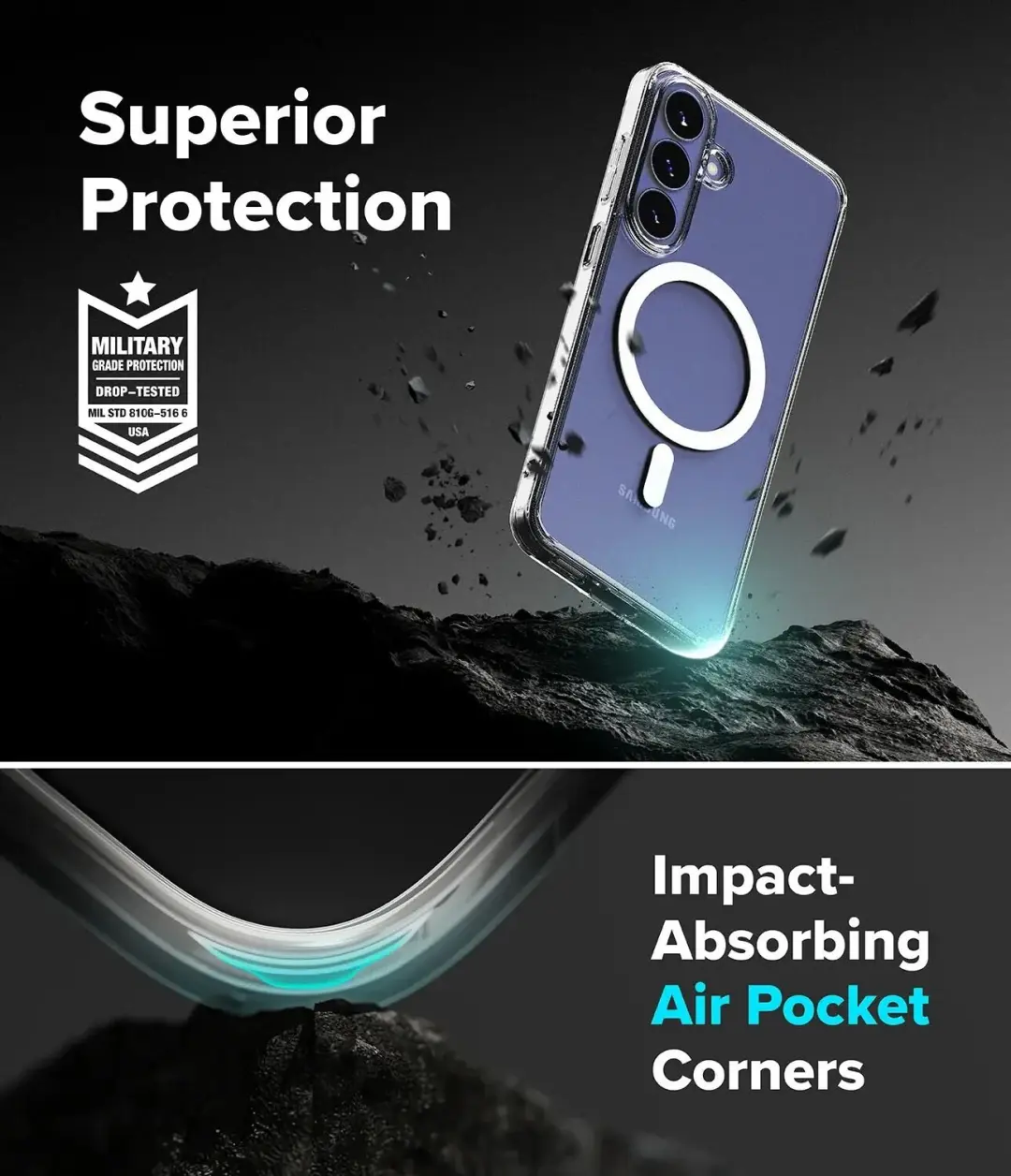 Ringke Fusion Magnetic Hoesje Samsung Galaxy S26 FE - Transparant - afbeelding 4 van 6