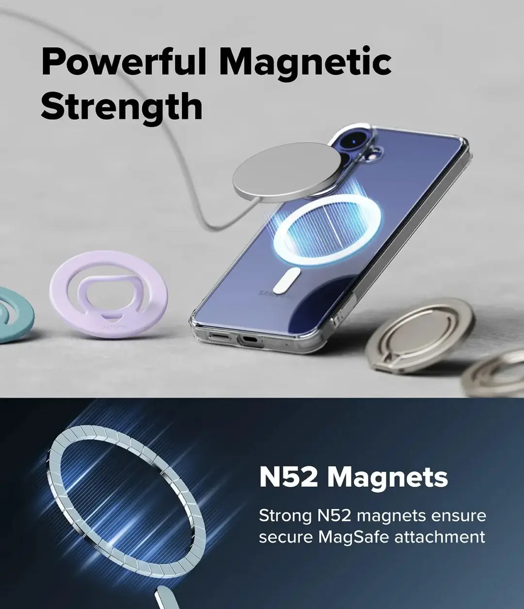 Ringke Fusion Magnetic Hoesje Samsung Galaxy S26 FE - Transparant - afbeelding 5 van 6