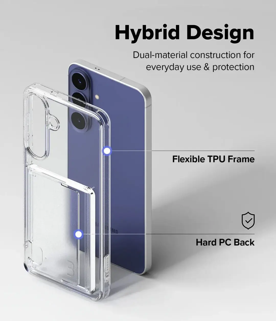 Ringke Fusion Card Hoesje Samsung Galaxy S26 FE - Transparant - afbeelding 5 van 6