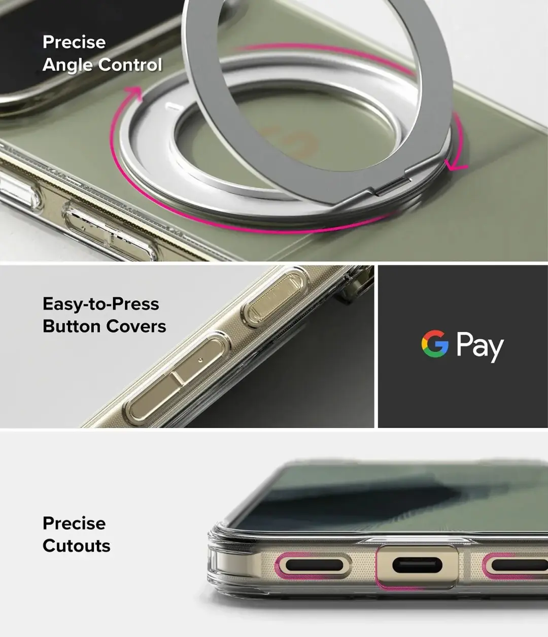 Ringke Fusion Ring Hoesje Pixel 11 Pro XL - Transparant - afbeelding 4 van 6