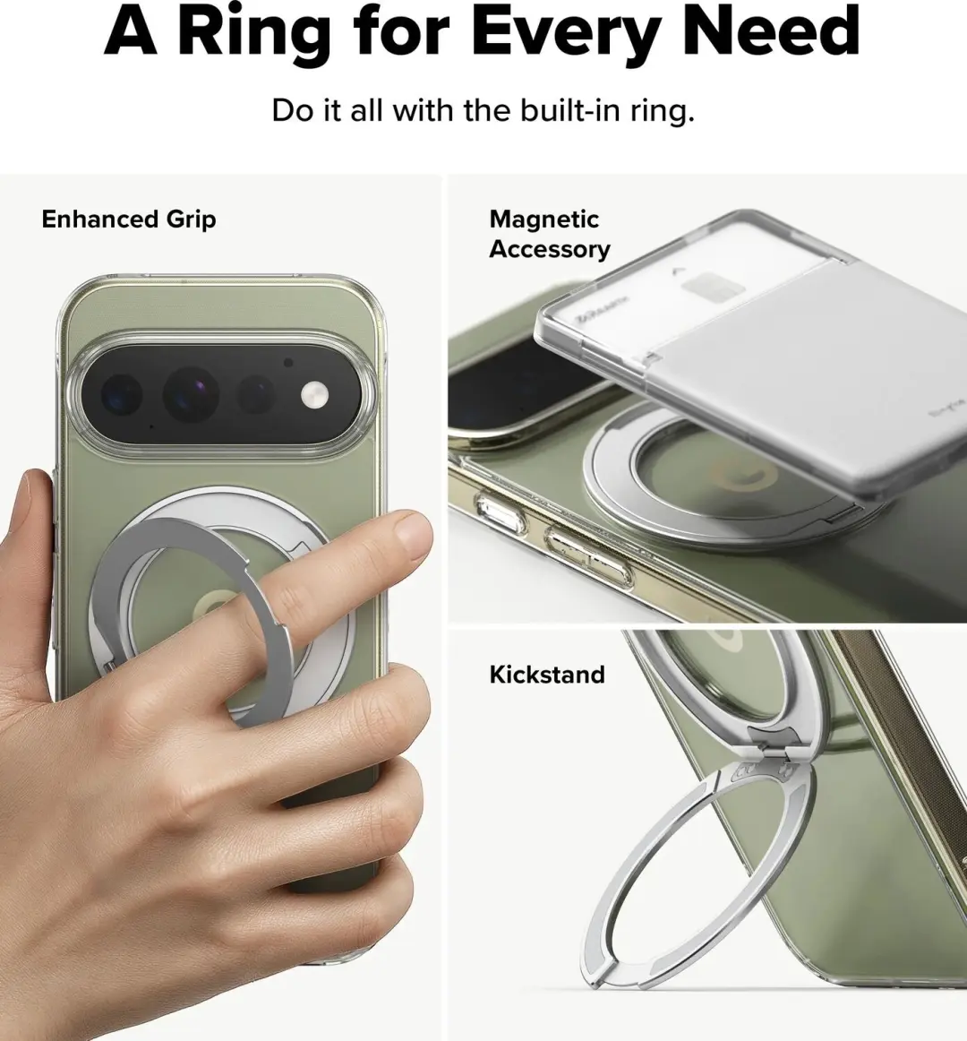 Ringke Fusion Ring hoesje Google Pixel 11 Pro - MagSafe - Transparant - afbeelding 2 van 6