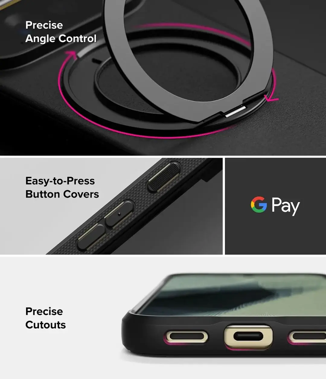 Ringke Onyx Ring Hoesje Google Pixel 11 Pro - Zwart - afbeelding 5 van 6