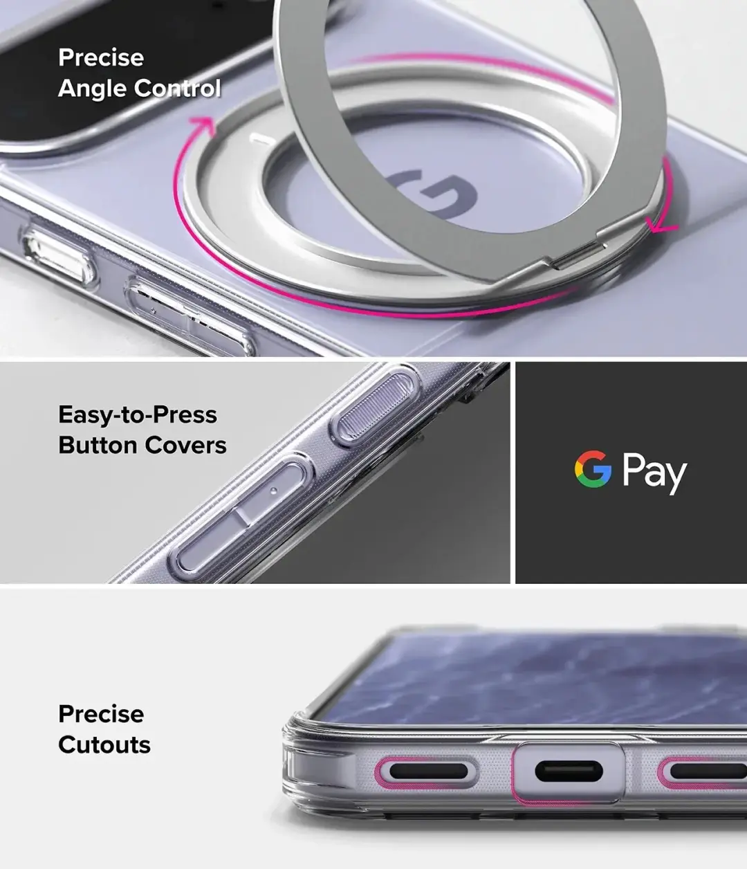 Ringke Fusion Ring Hoesje Google Pixel 11 - MagSafe - Transparant - afbeelding 2 van 6
