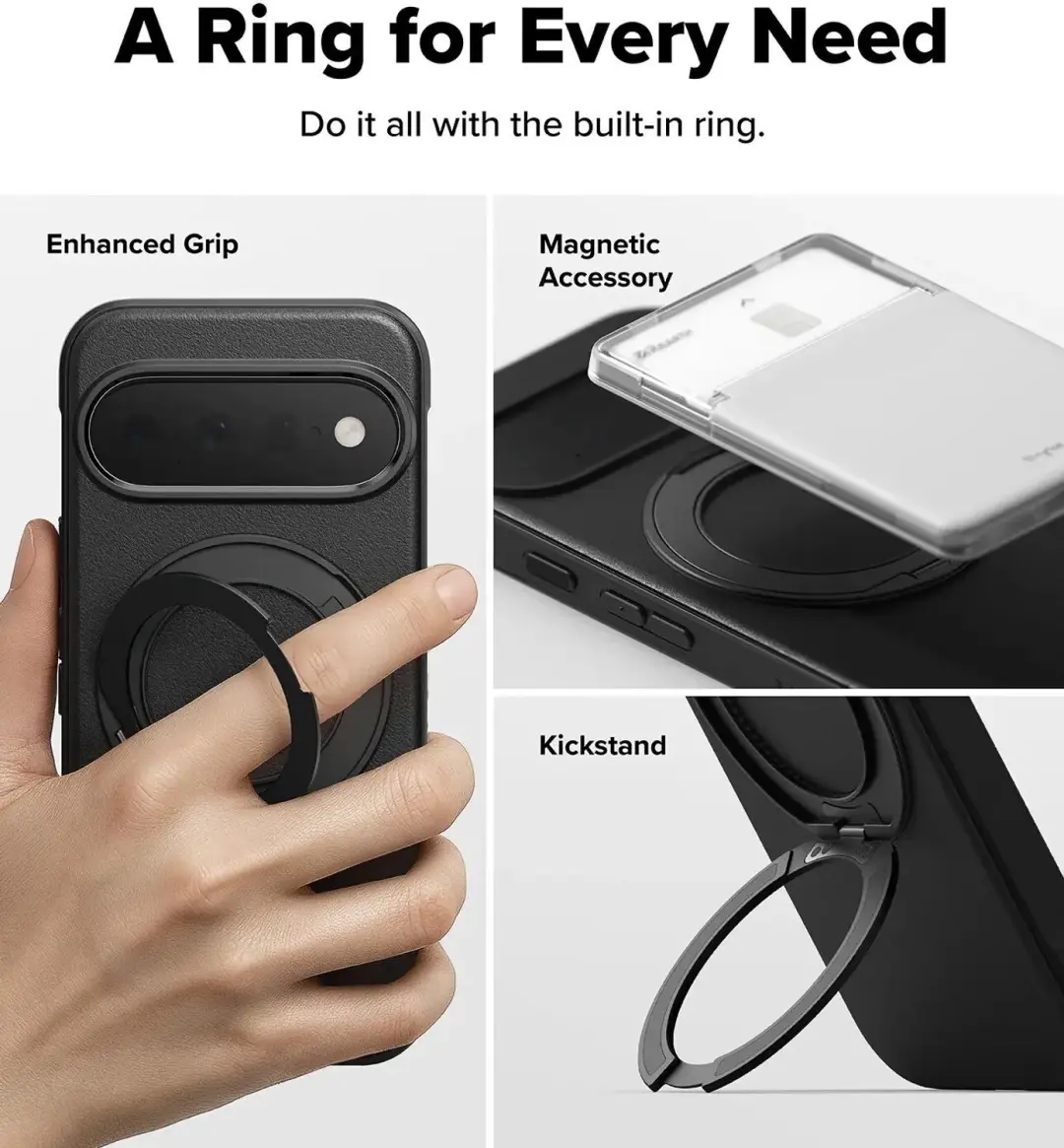 Ringke Onyx Ring Hoesje Google Pixel 11 - MagSafe - Zwart - afbeelding 4 van 6
