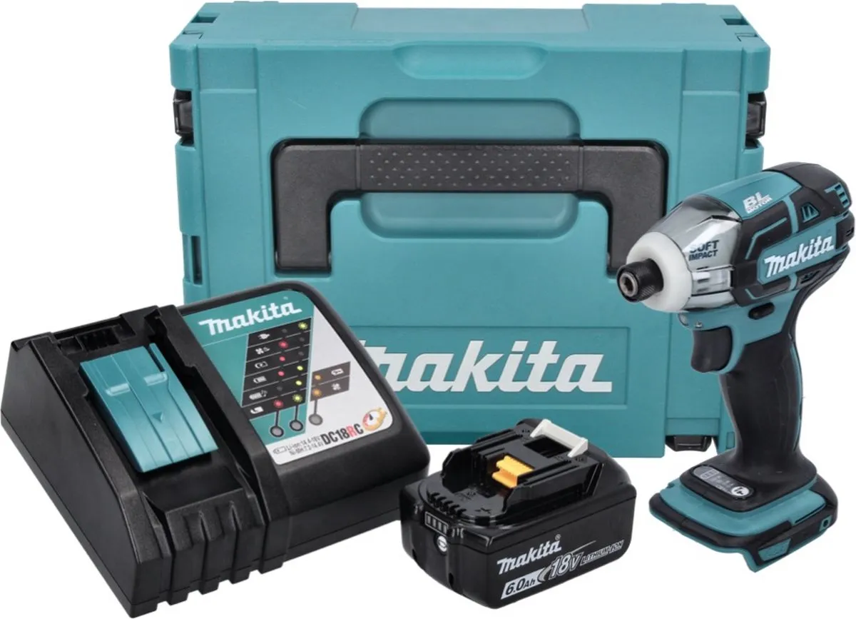 Makita DTS 141 RG1J Accu-impulsschroevendraaier 18V 40Nm - 6.0Ah + lader + Makpac