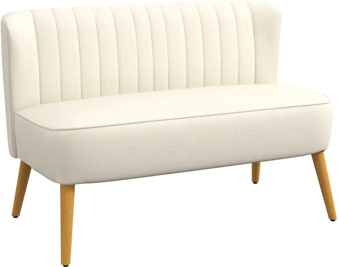 HOMCOM-Tweezitsbank-Polyester-117x56,5x77cm-Grijs