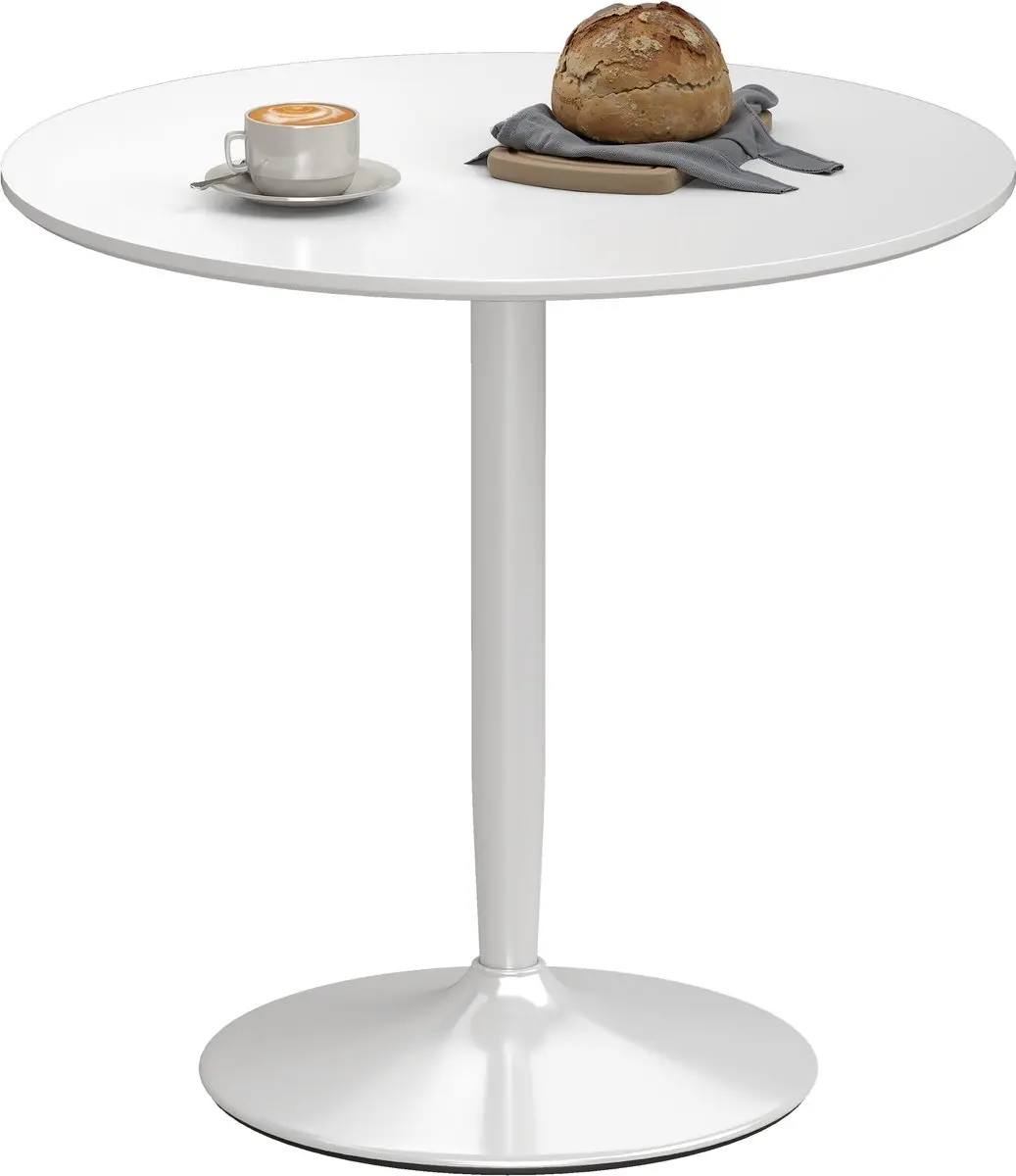 HOMCOM-Eettafel-MDF-80x80x75cm-Wit
